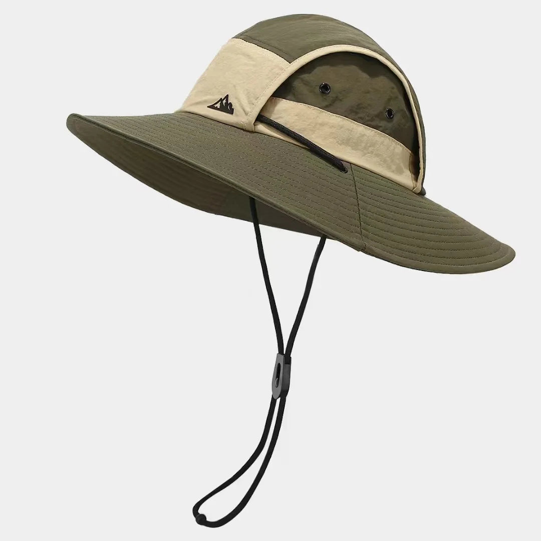 Foldable Wide-Brim Color-Block Sun Hat | UPF Protection | Unisex