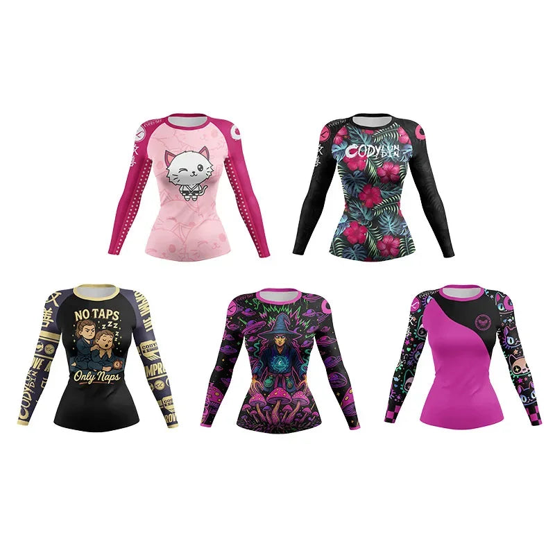 Women's Compression Rash Guard — MMA, BJJ & Gym Training Shirt