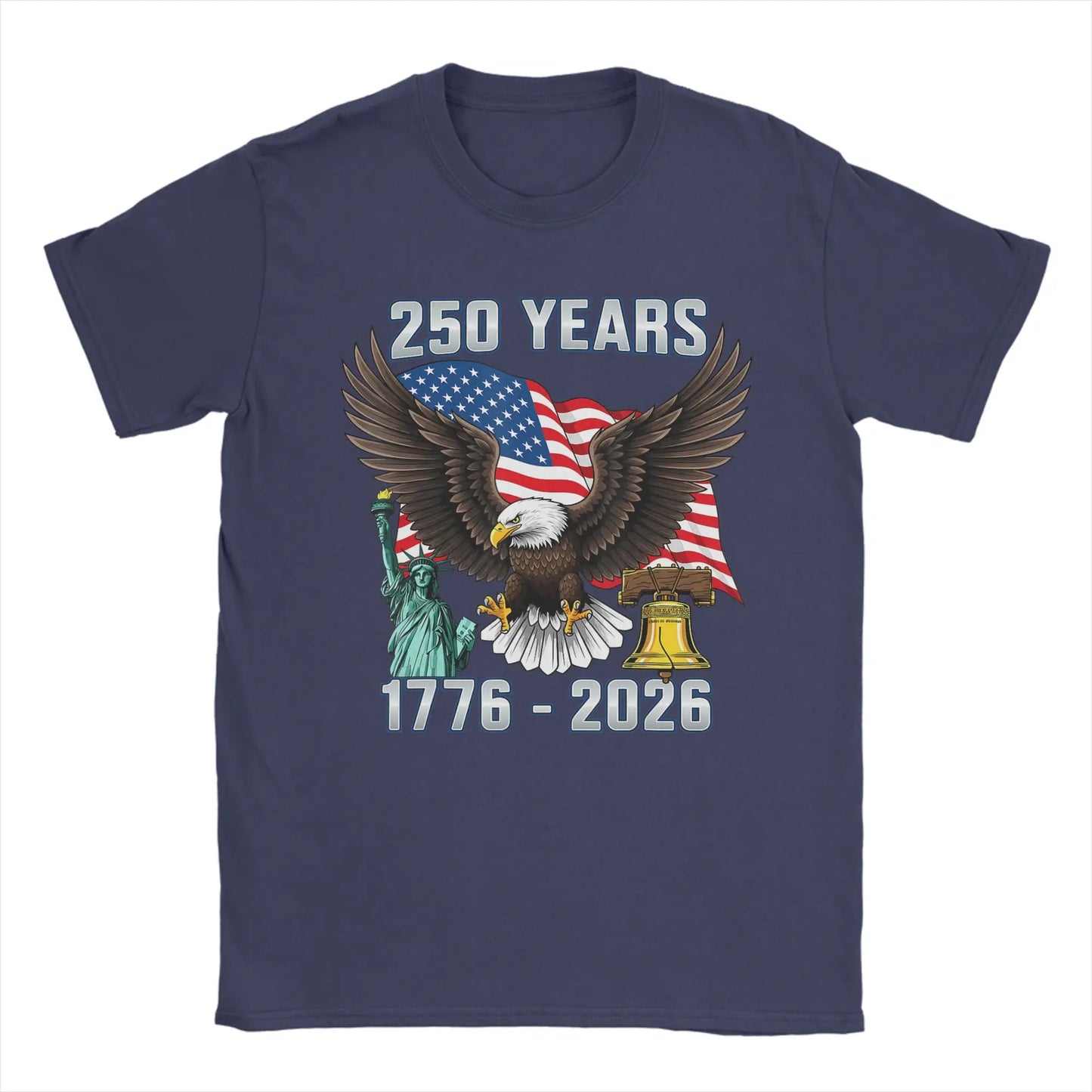 America 250th Anniversary T-Shirt | 1776–2026 USA Flag | Pure Cotton