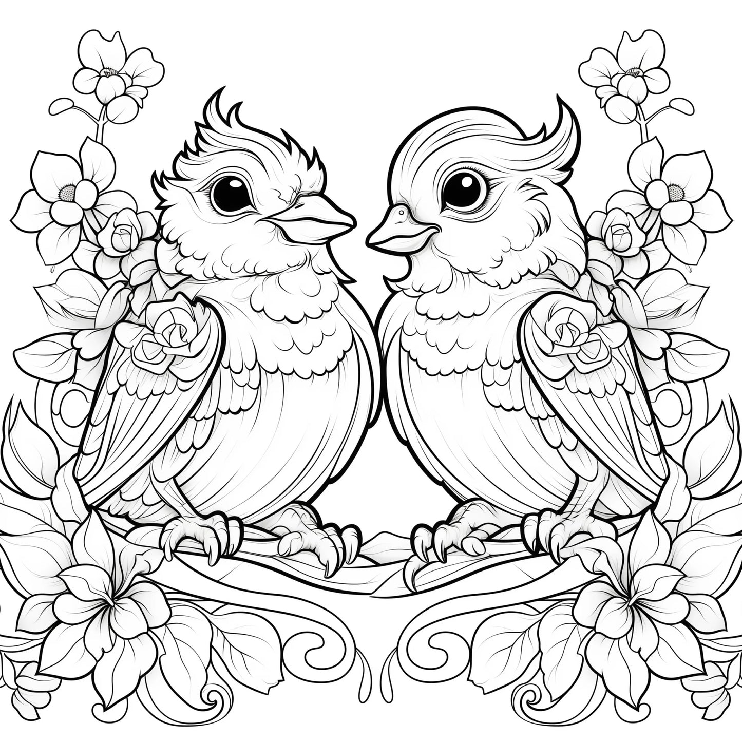 Animal Adventures Coloring Book Cute Line Art and Wildlife Illustrations Relaxing Adult Picture Book for Creative Coloring