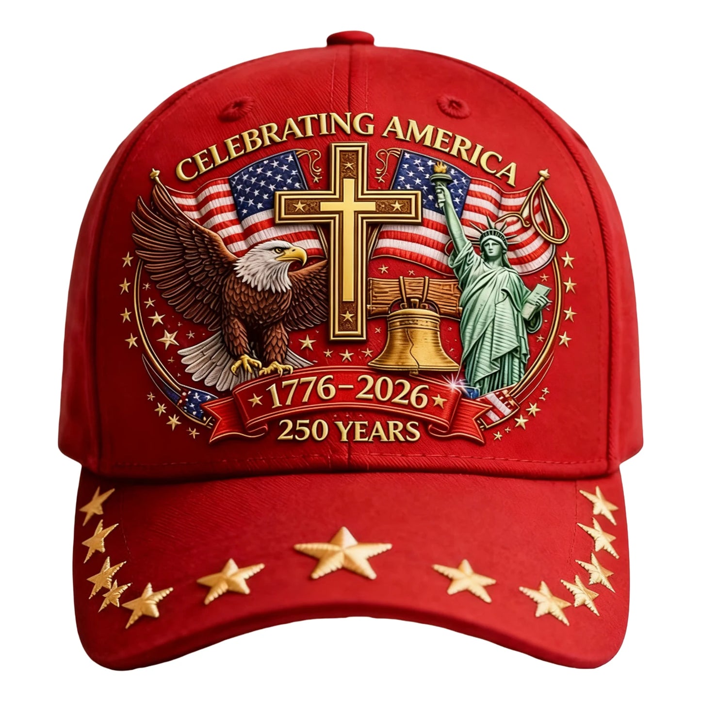 1776–2026 American Flag Eagle Baseball Cap | Unisex | Adjustable