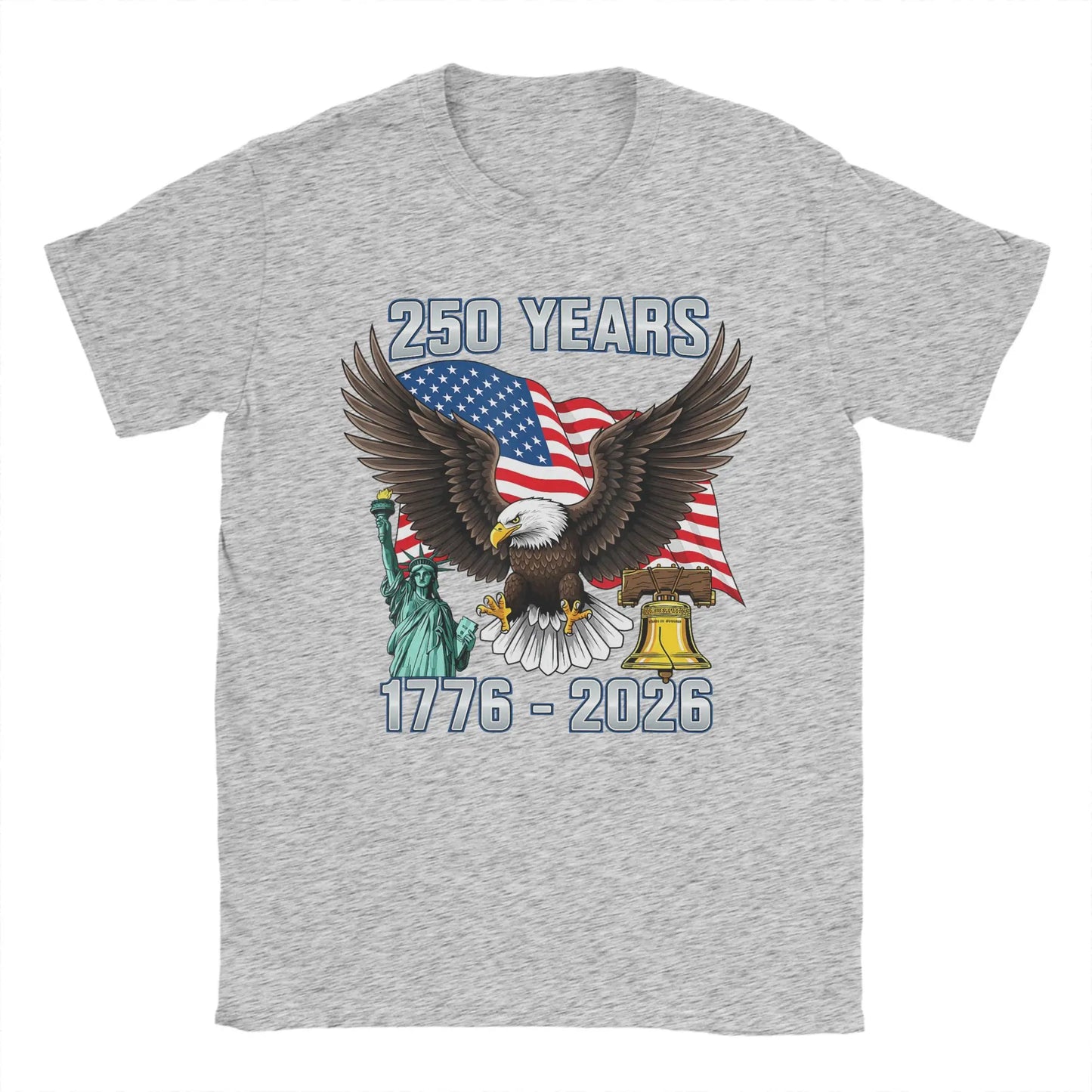 America 250th Anniversary T-Shirt | 1776–2026 USA Flag | Pure Cotton