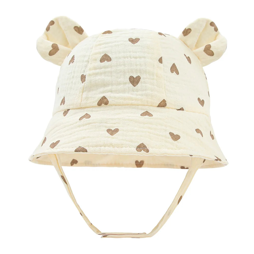 Spring/Autumn Print Baby Bucket Hat | Soft Cotton Infant Sun Cap | Unisex