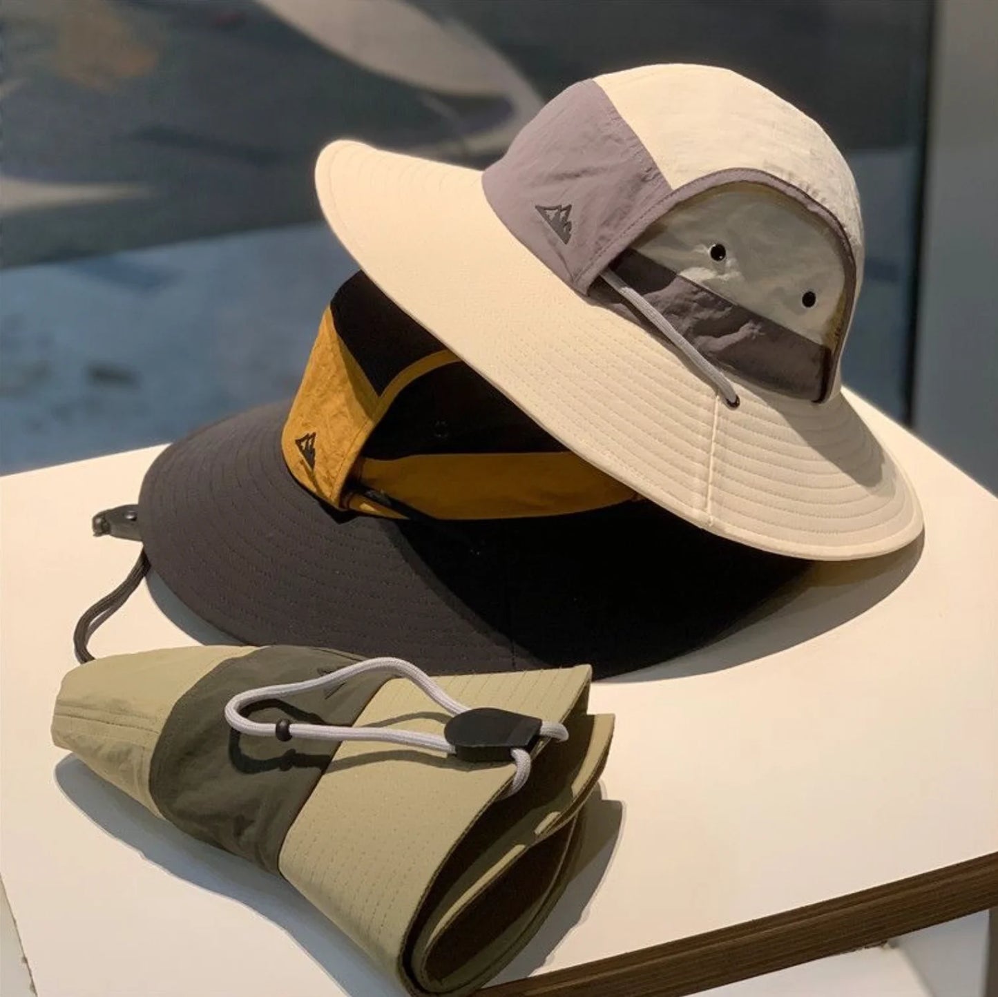 Foldable Wide-Brim Color-Block Sun Hat | UPF Protection | Unisex