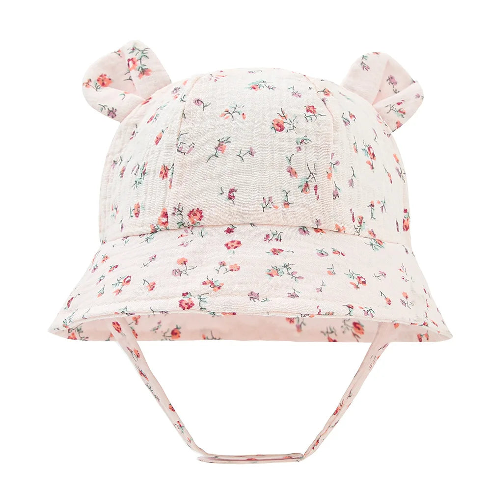 Spring/Autumn Print Baby Bucket Hat | Soft Cotton Infant Sun Cap | Unisex