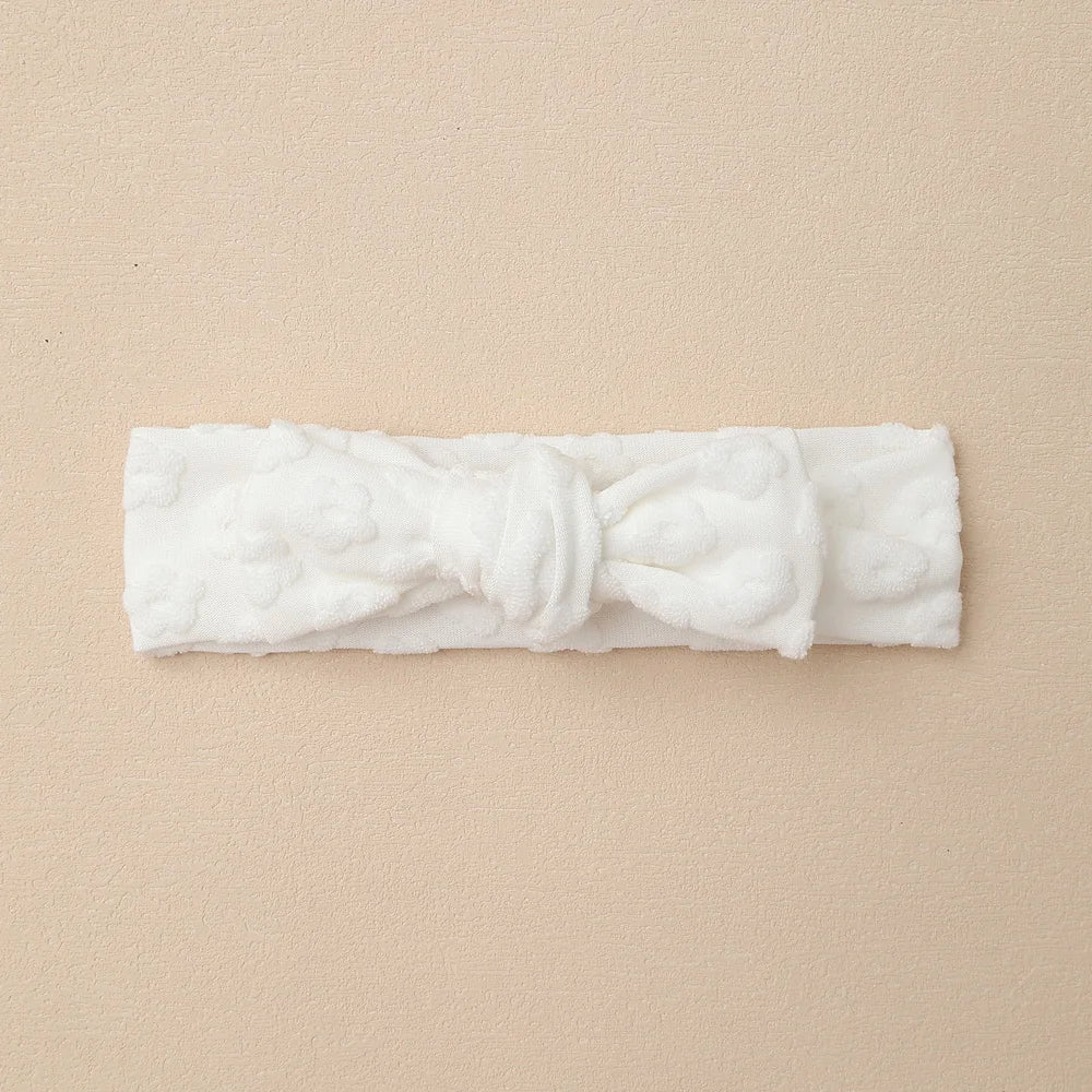 Baby Headband Solid Color Print Bows Hair Bands For Newborn Infant Turban Soft Elastic Headwear Baby Girl Hair Accessories