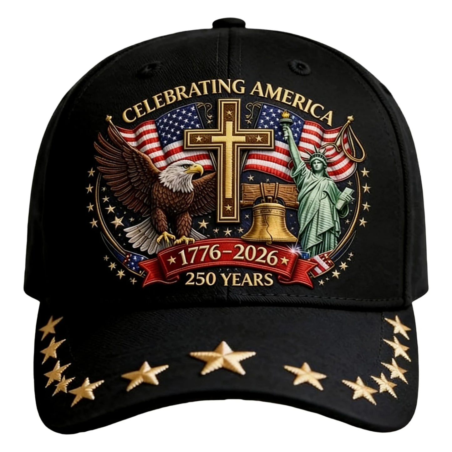 1776–2026 American Flag Eagle Baseball Cap | Unisex | Adjustable