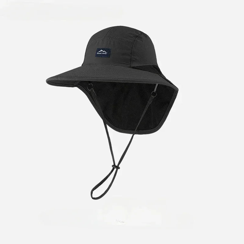 Wide Brim Neck Protection Quick-Dry Hiking Hat | Outdoor Sun Hat | Unisex