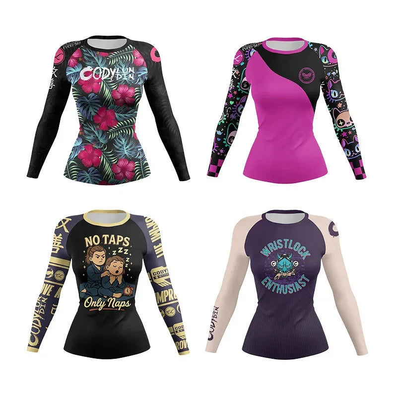 Women's Compression Rash Guard — MMA, BJJ & Gym Training Shirt