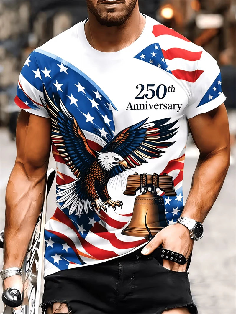 American Flag Eagle 3D Print T-Shirt | Unisex | XXS–6XL