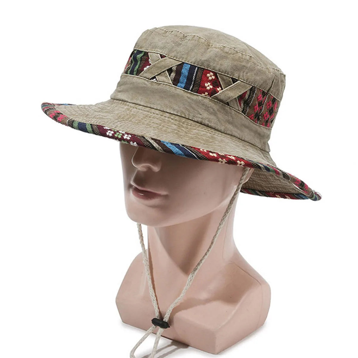 Bohemian Denim Washed Fisherman Hat | Retro Bucket Hat | Unisex Outdoor