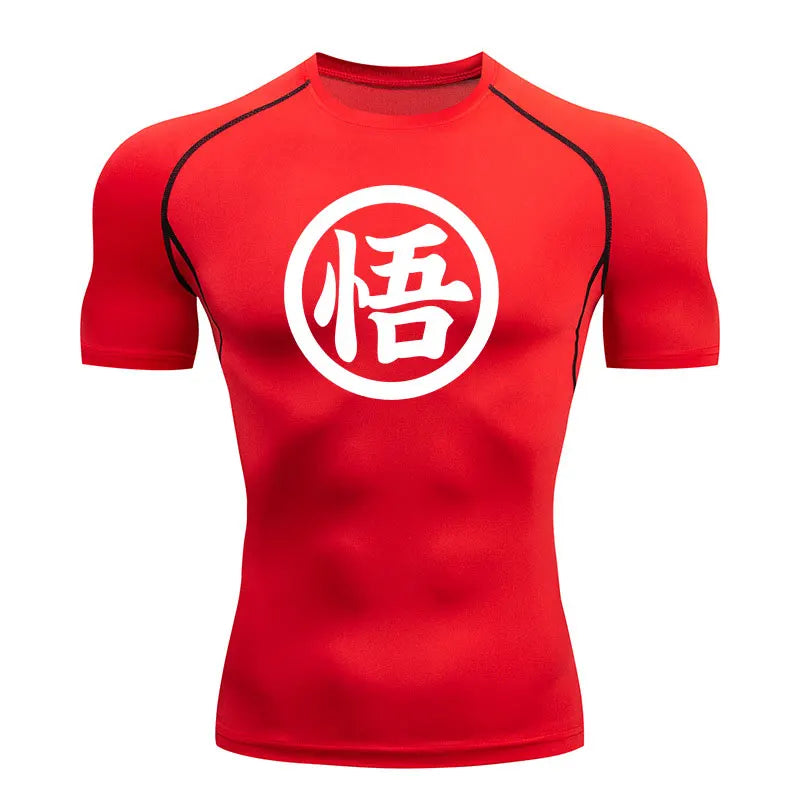 Rash Guard Jiu jitsu T-Shirt Men Boxing Jerseys Rashguard T Shirts Running Sport MMA Compression Shirts Fitness Tops Anime Print