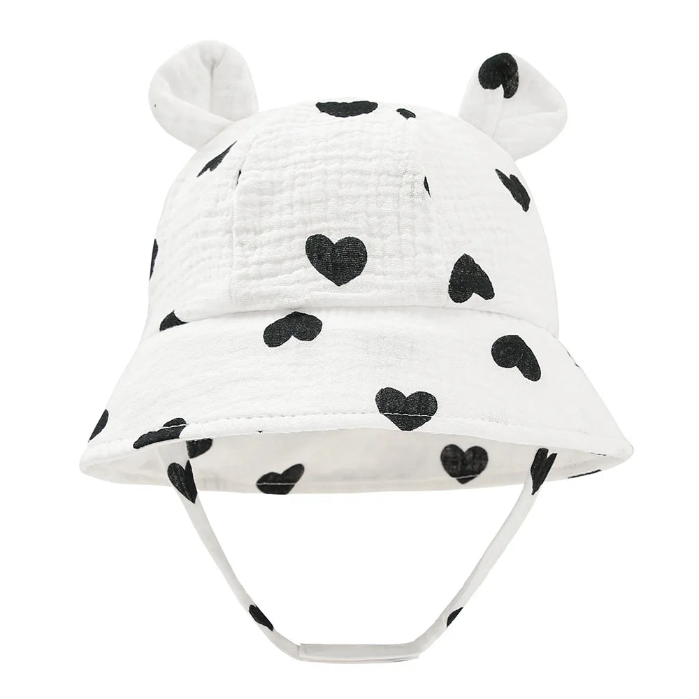Spring/Autumn Print Baby Bucket Hat | Soft Cotton Infant Sun Cap | Unisex