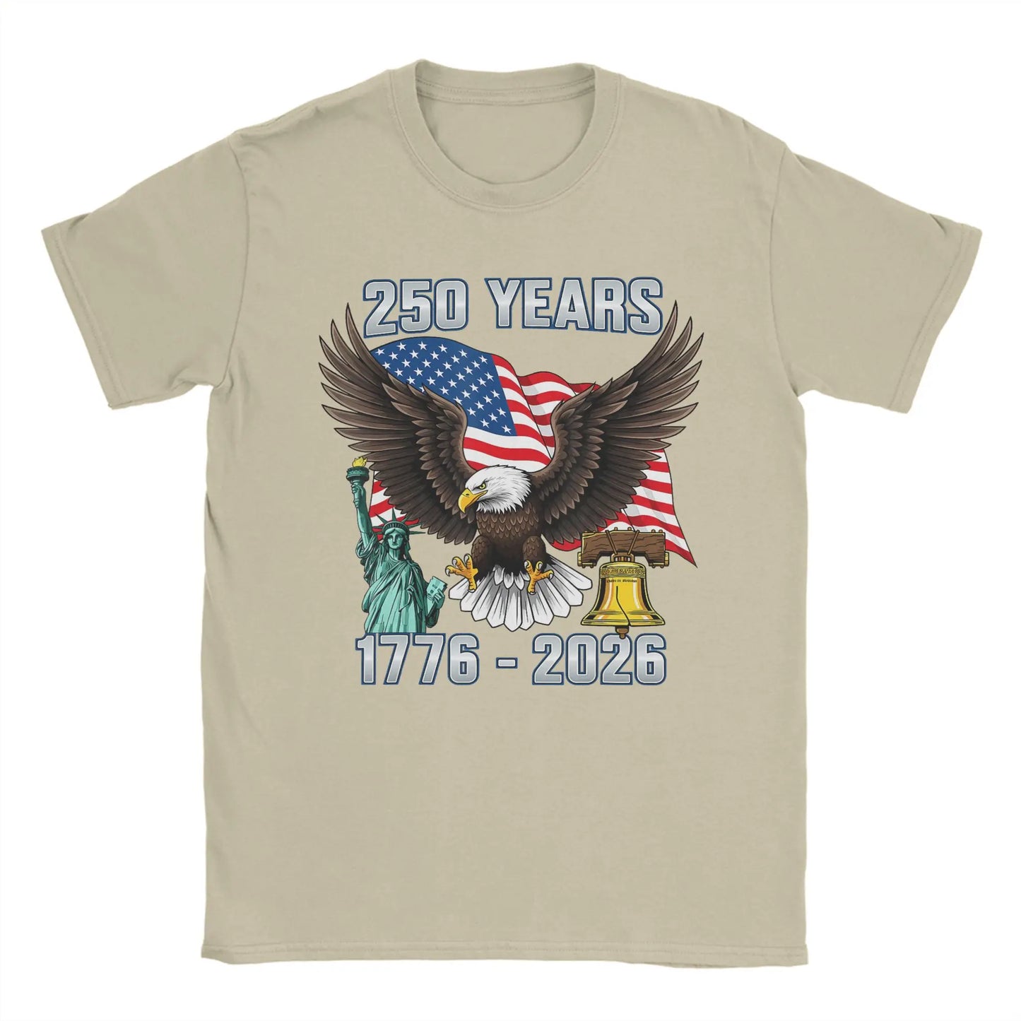 America 250th Anniversary T-Shirt | 1776–2026 USA Flag | Pure Cotton