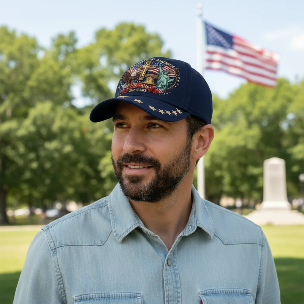 1776–2026 American Flag Eagle Baseball Cap | Unisex | Adjustable