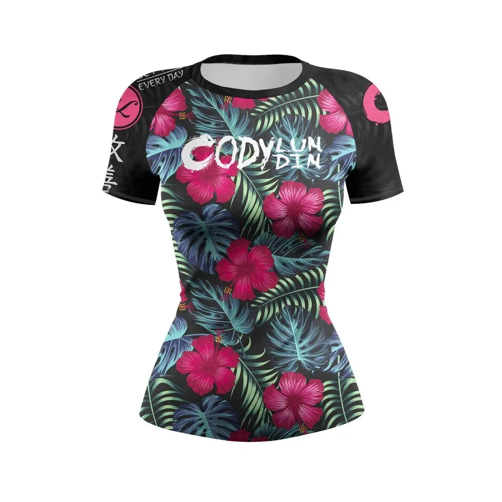 Bjj Rashguard Mma Compression T-shirt Pant Boxing Rash guard Women Muay Thai Shorts jiu jitsu Sport Yoga Tights Shirt 4pcs/Sets