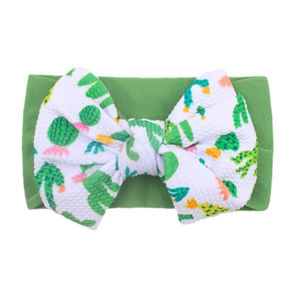 Lovely Newborn Baby Headband For Girls Elastic Knit Children Turban Baby Bows Soft Nylon Kids Headwear Hair Accessories