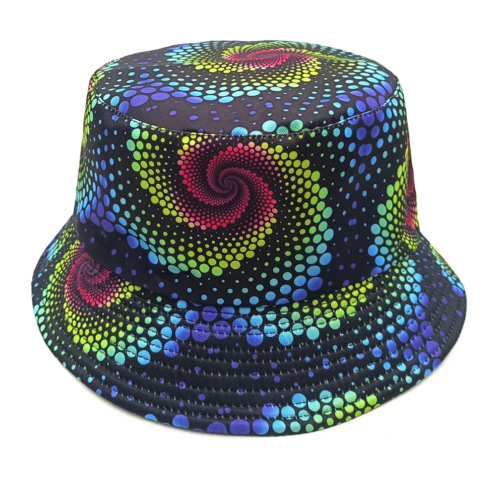 Luxury Polka Dot Pattern Bucket Hats for Women and Men Summer Sun Hat Outdoor Sunscreen Fisherman Hat Decorate Panama Reversible Hip Hop