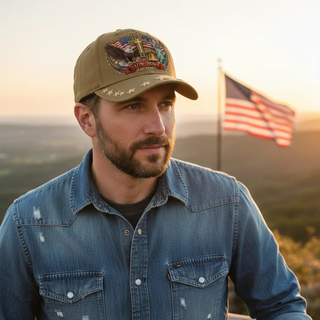 1776–2026 American Flag Eagle Baseball Cap | Unisex | Adjustable
