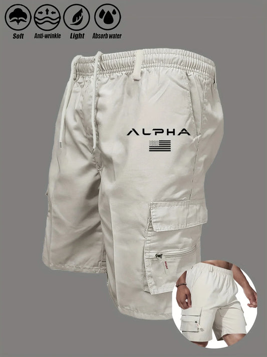American Flag Eagle Cargo Shorts | Multi-Pocket | Men's S–XXXL