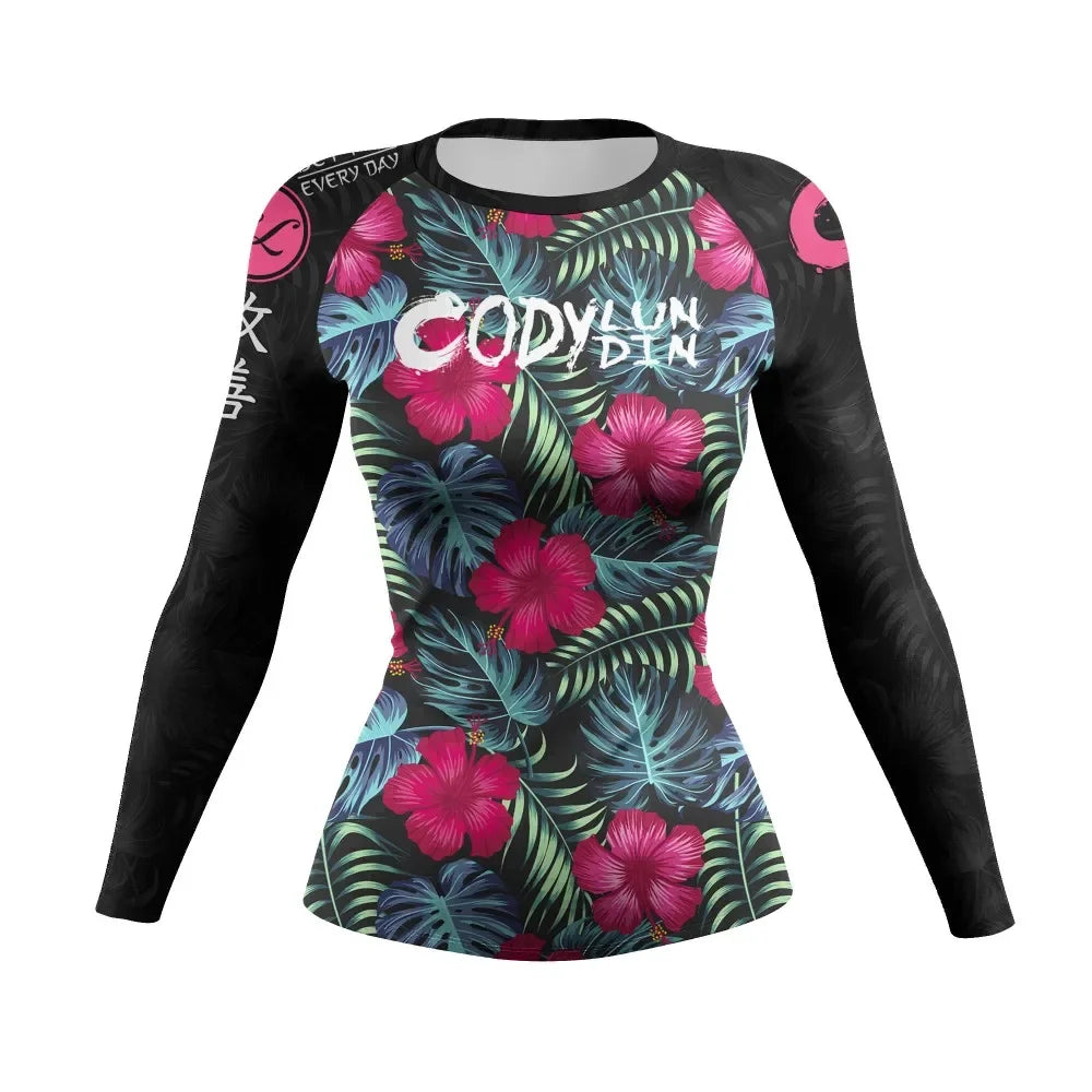 Bjj Rashguard Mma Compression T-shirt Pant Boxing Rash guard Women Muay Thai Shorts jiu jitsu Sport Yoga Tights Shirt 4pcs/Sets