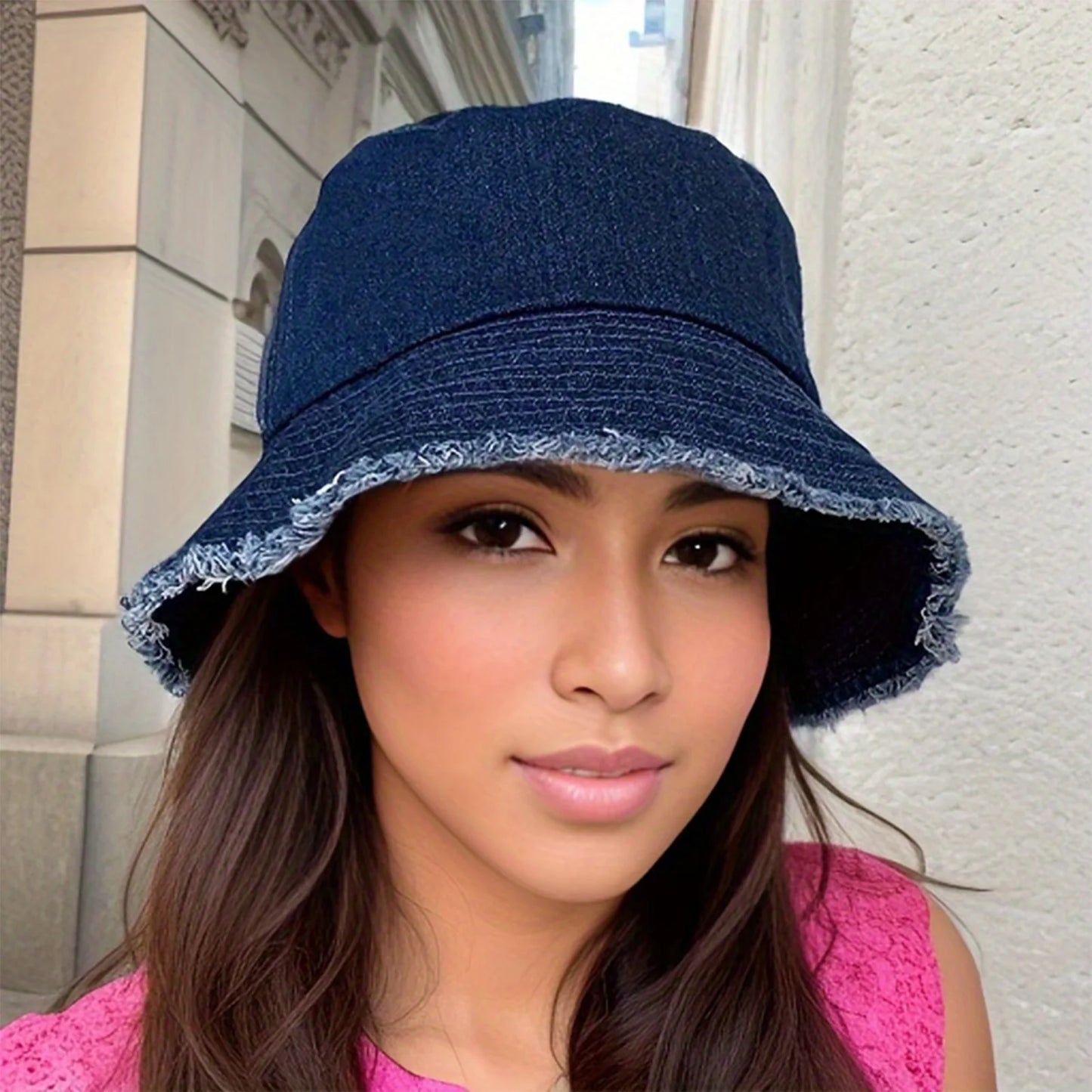 Summer Denim Fisherman Hat for Women | Trendy Breathable Bucket Hat | Beach & Vacation