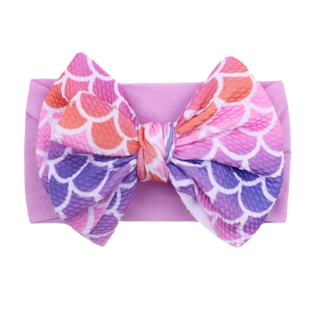 Lovely Newborn Baby Headband For Girls Elastic Knit Children Turban Baby Bows Soft Nylon Kids Headwear Hair Accessories