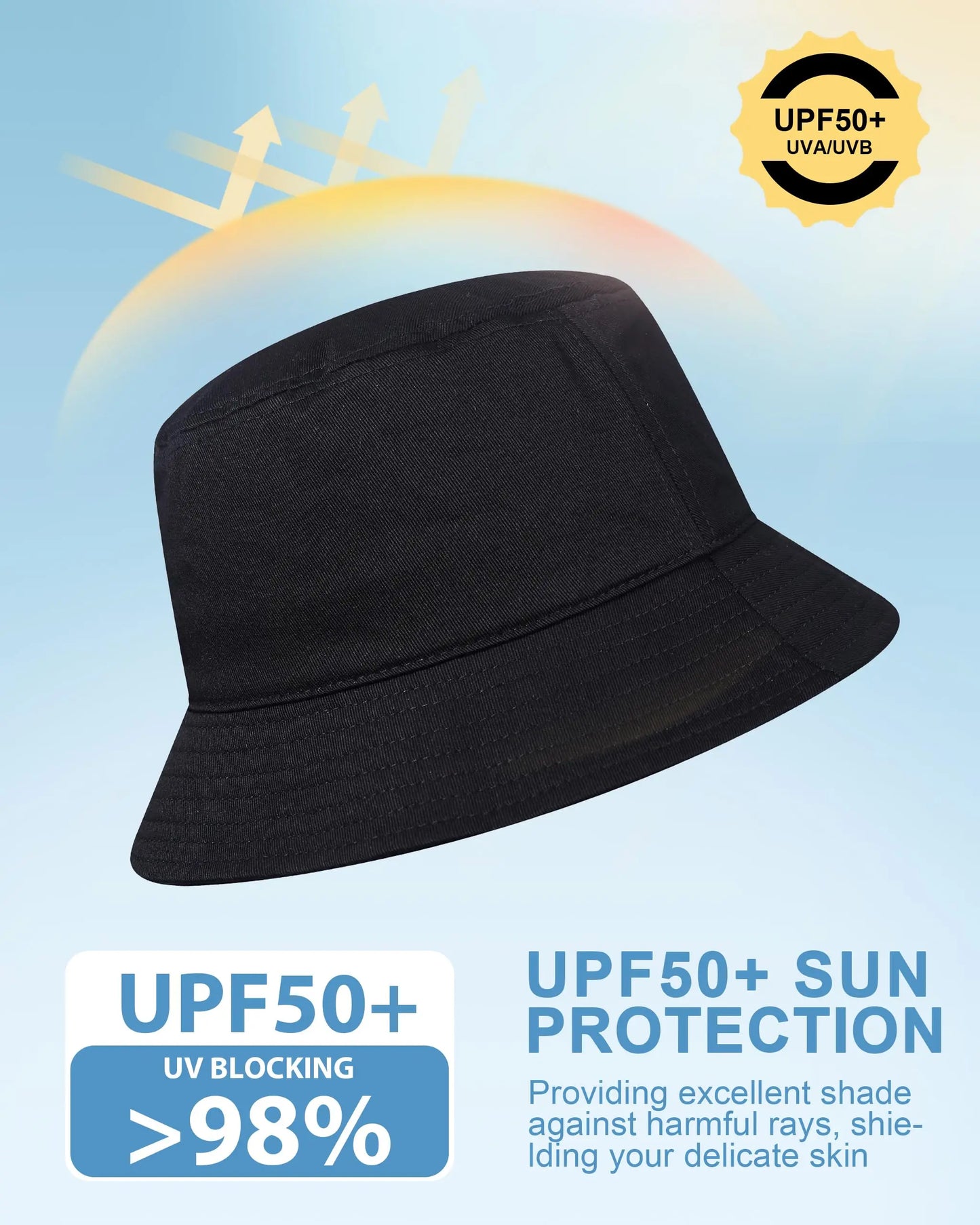Foldable Anti-UV Bucket Hat | Breathable Travel Sun Hat | Unisex
