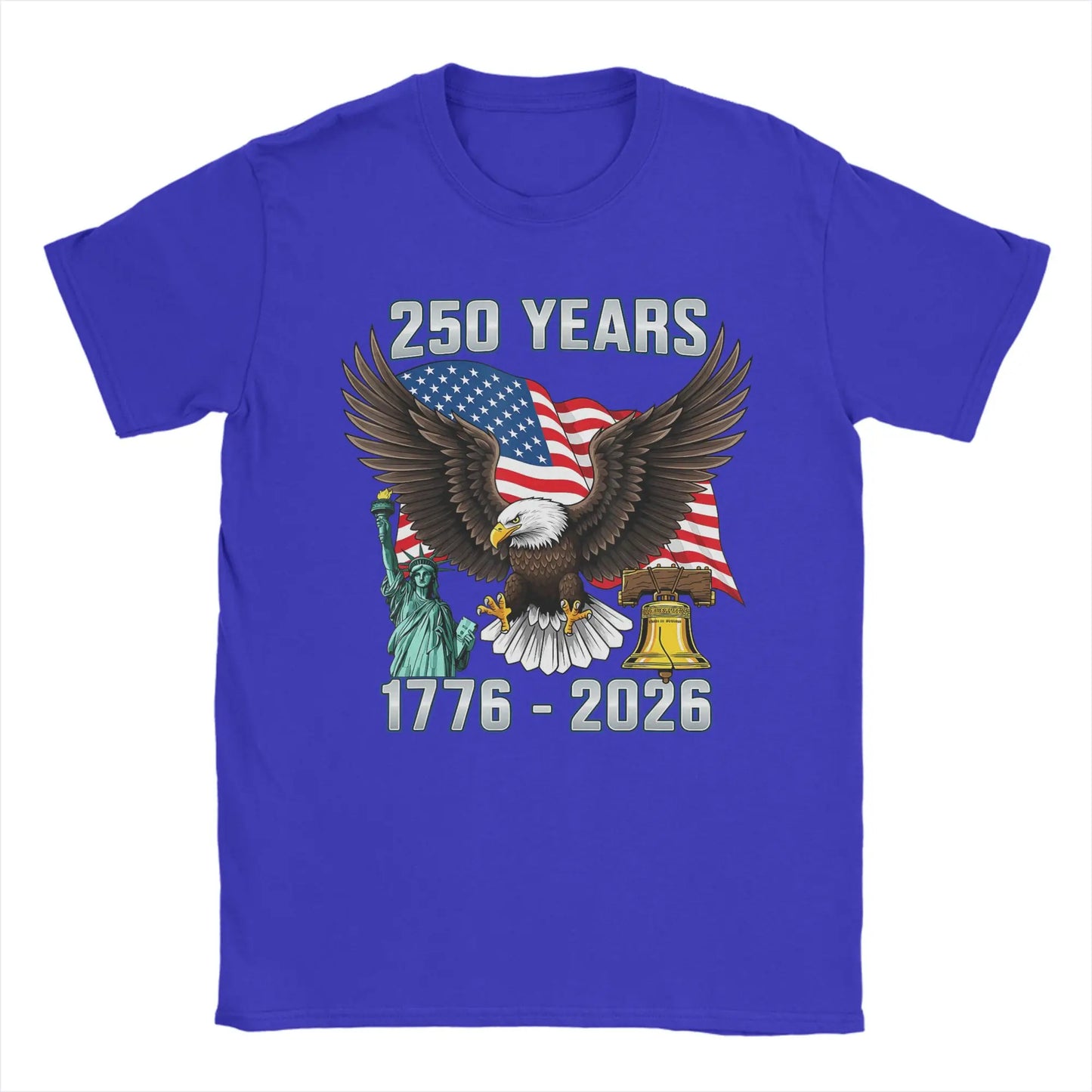 America 250th Anniversary T-Shirt | 1776–2026 USA Flag | Pure Cotton