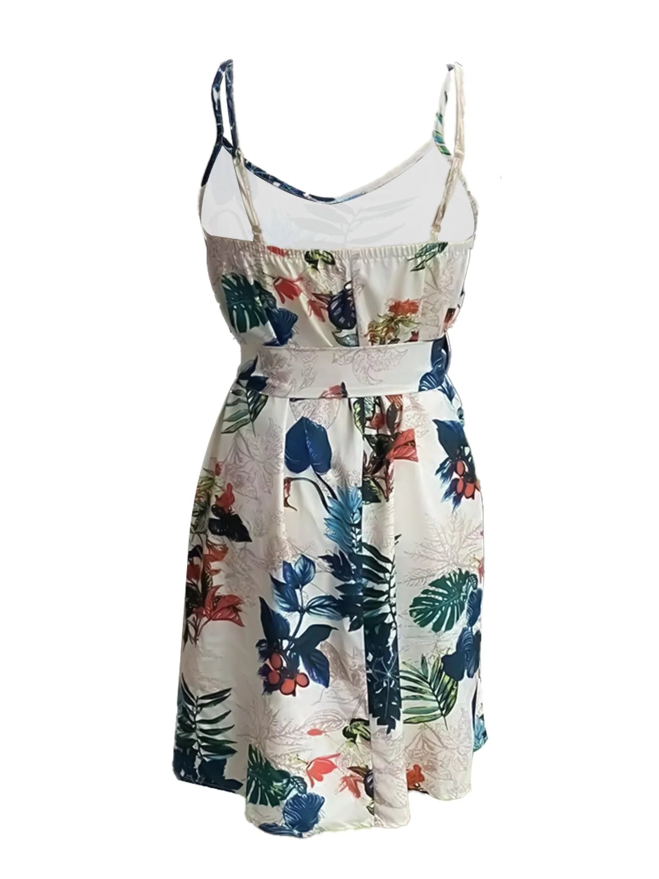 A Bohemian-style women's belt dress, suitable for vacations and outdoor activities, comfortable and fashionable.