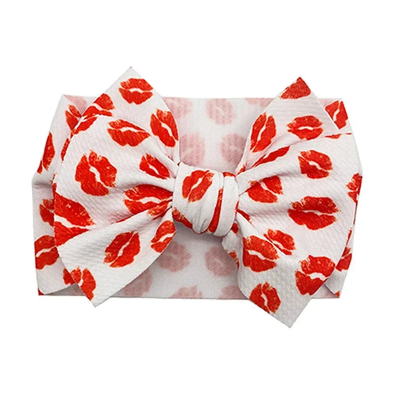 Lovely Flowers Pattern Bowknot Infant Headband Fashion Cartoon Print Bows Baby Hairband Hair Accessories Birthday Gifts