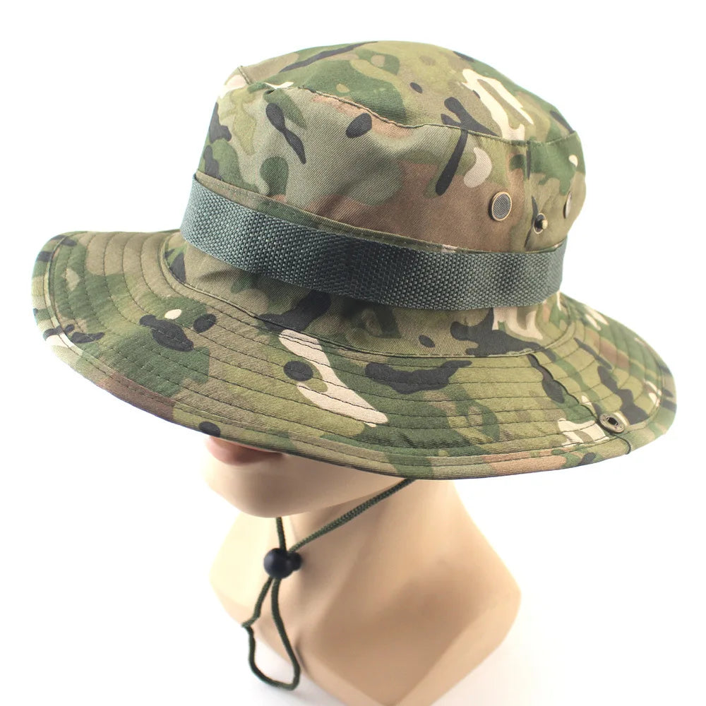 Camouflage Tactical Boonie Hat | UPF UV Protection Wide Brim | Hunting, Hiking & Safari