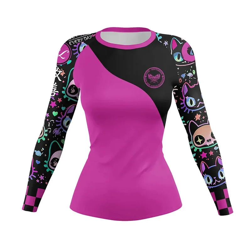 Women's Compression Rash Guard — MMA, BJJ & Gym Training Shirt