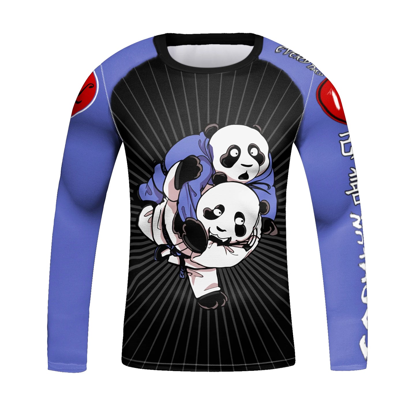 Children’s Brazilian Jiu-Jitsu Wrestling Fighting Long Sleeve Tee Shirt, 3D Transfer Printed Round Neck Compression Rash Guards