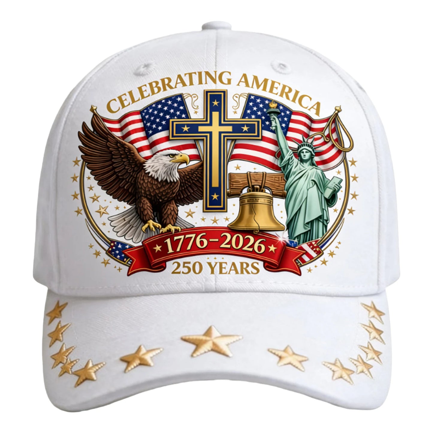 1776–2026 American Flag Eagle Baseball Cap | Unisex | Adjustable