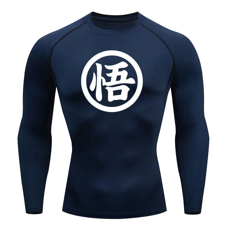 Rash Guard Jiu jitsu T-Shirt Men Boxing Jerseys Rashguard T Shirts Running Sport MMA Compression Shirts Fitness Tops Anime Print