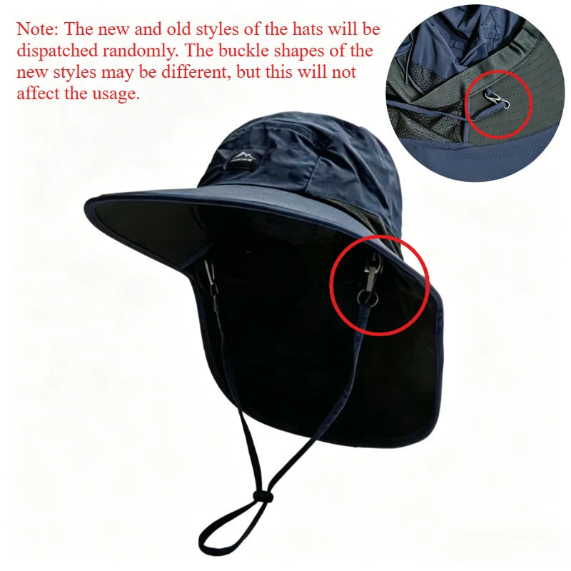 Wide Brim Neck Protection Quick-Dry Hiking Hat | Outdoor Sun Hat | Unisex