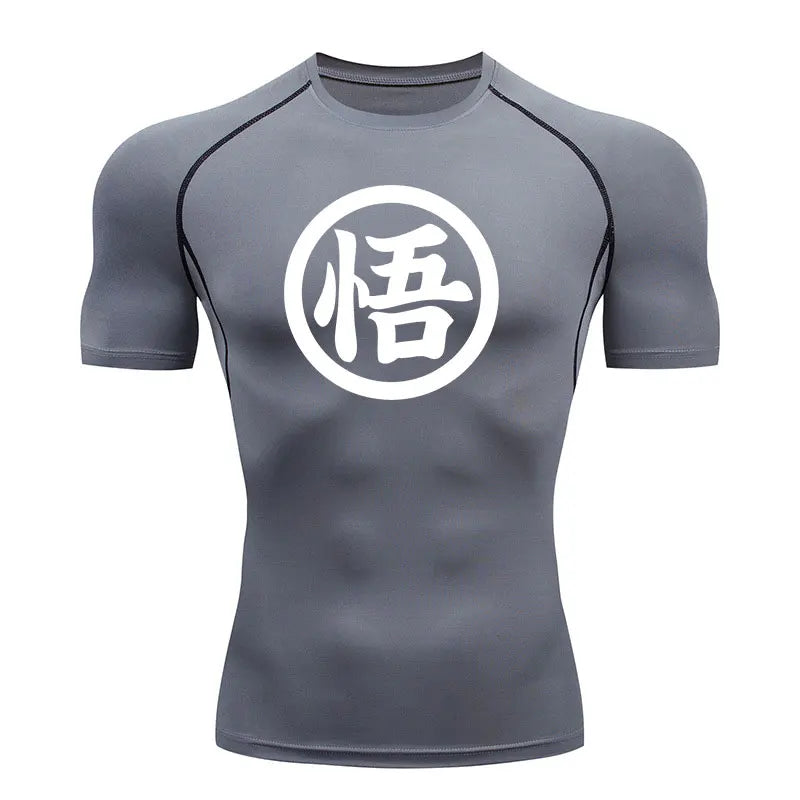 Rash Guard Jiu jitsu T-Shirt Men Boxing Jerseys Rashguard T Shirts Running Sport MMA Compression Shirts Fitness Tops Anime Print