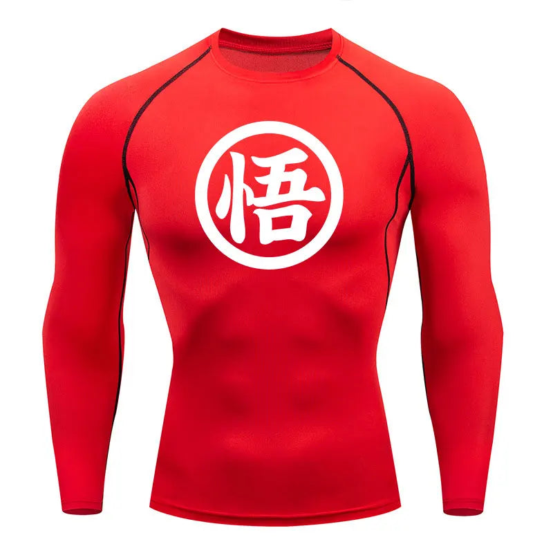 Rash Guard Jiu jitsu T-Shirt Men Boxing Jerseys Rashguard T Shirts Running Sport MMA Compression Shirts Fitness Tops Anime Print