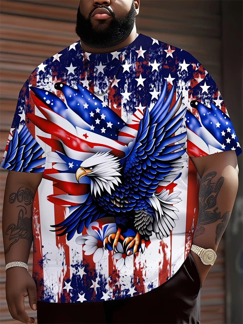 American Flag Eagle 3D Print T-Shirt | Unisex | XXS–6XL