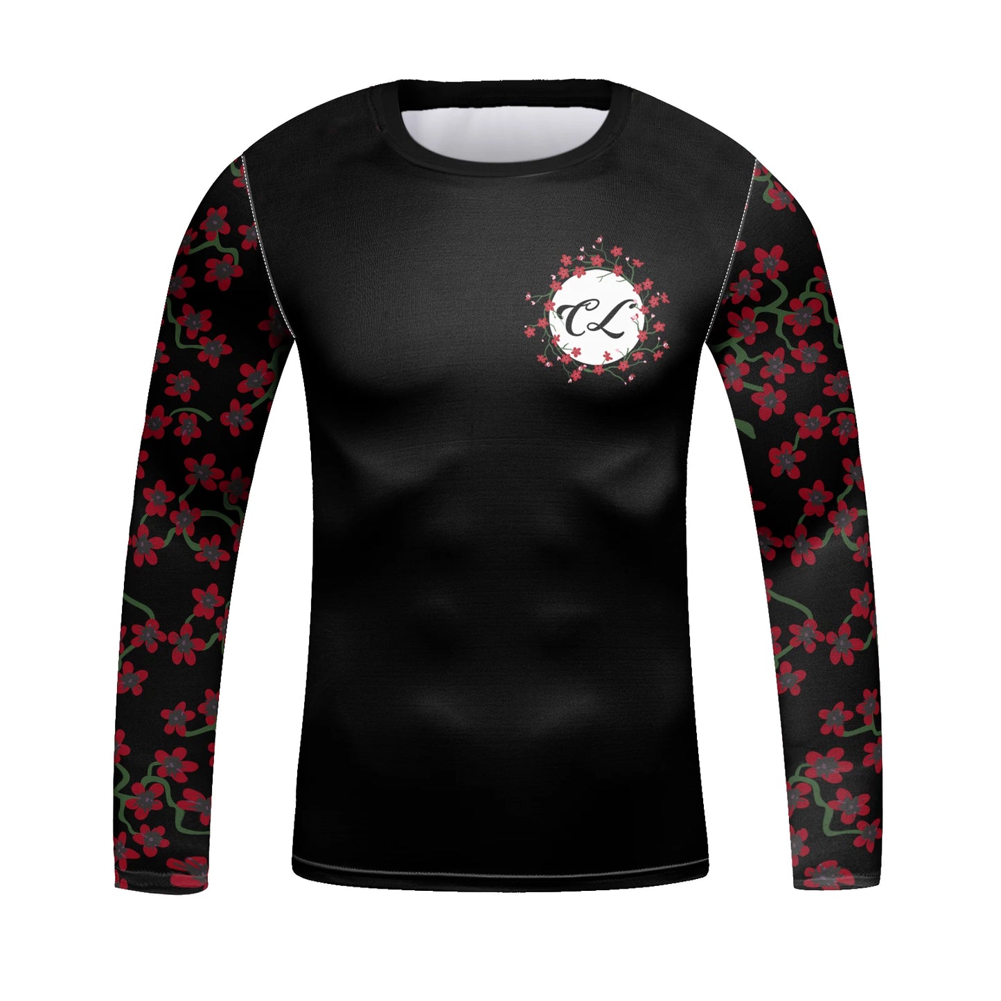 Children’s Brazilian Jiu-Jitsu Wrestling Fighting Long Sleeve Tee Shirt, 3D Transfer Printed Round Neck Compression Rash Guards