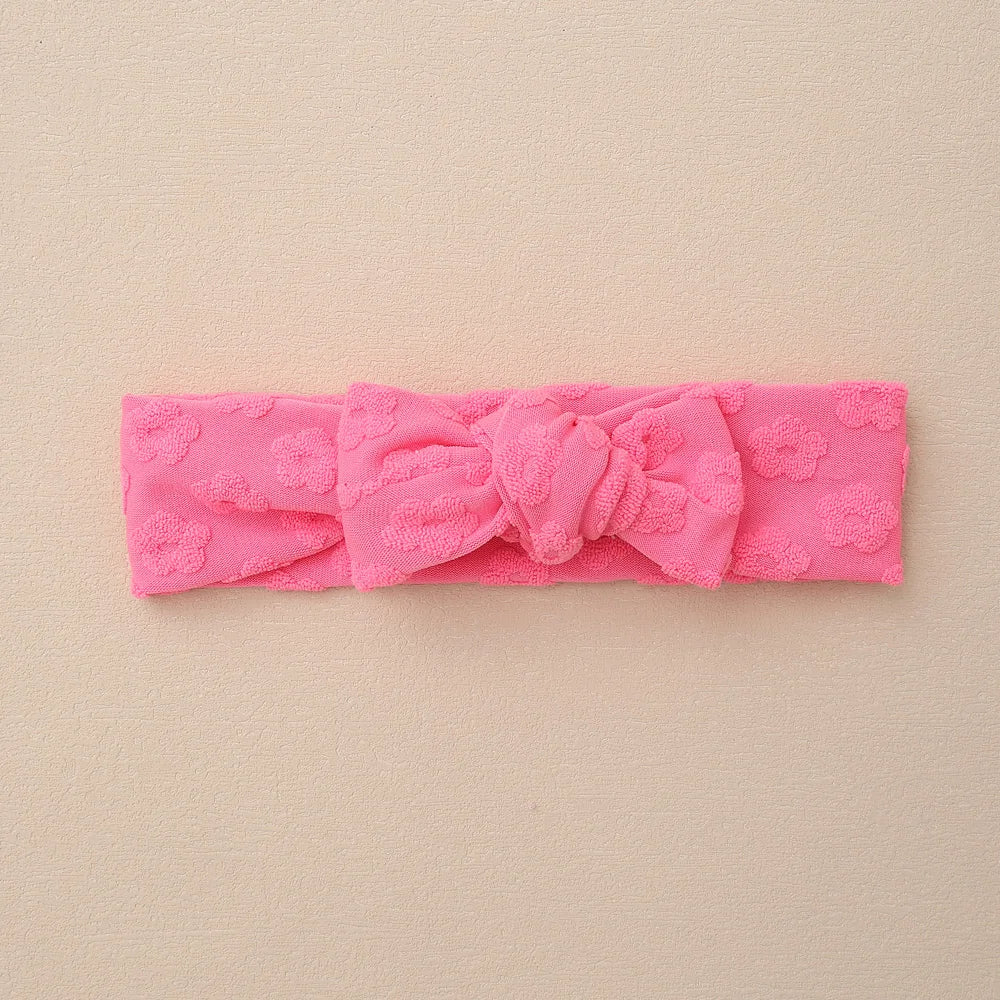 Baby Headband Solid Color Print Bows Hair Bands For Newborn Infant Turban Soft Elastic Headwear Baby Girl Hair Accessories