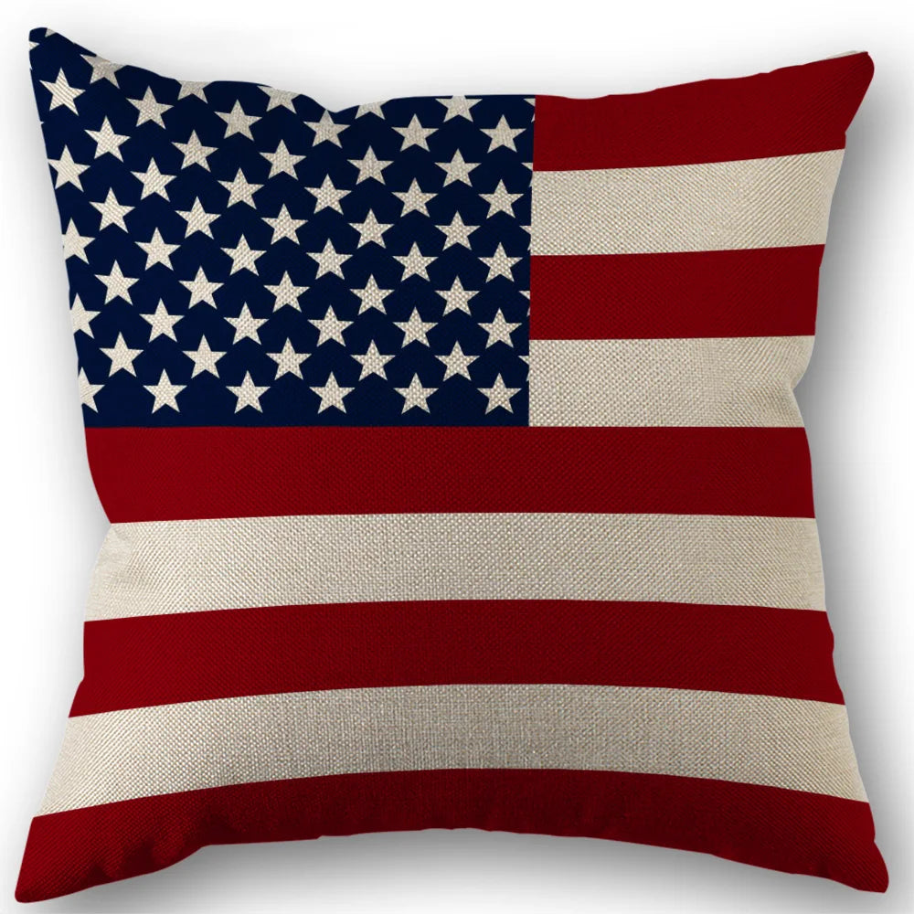 Independence Day Patriotic Throw Pillow Case | 4th of July Home Decor