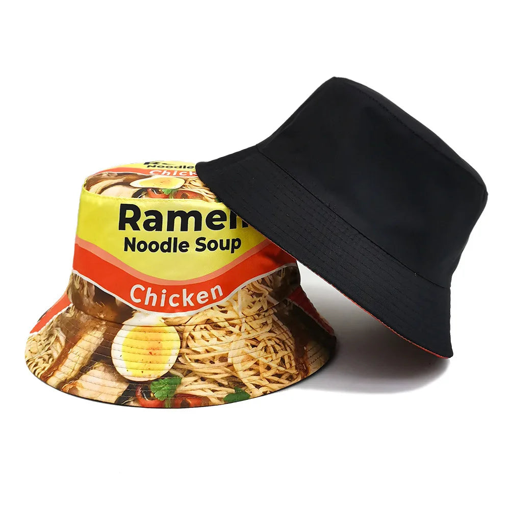 Ramen or Loco Prints for Outdoor Bucket Hats | Sun-Proof Fisherman Cap | Unisex