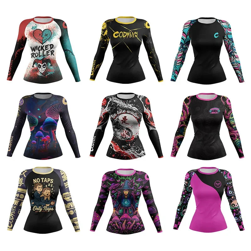 Women's Compression Rash Guard — MMA, BJJ & Gym Training Shirt