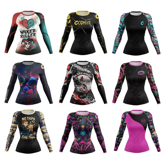 Women's Compression Rash Guard — MMA, BJJ & Gym Training Shirt