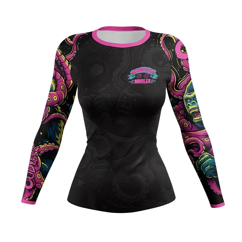 Women's Compression Rash Guard — MMA, BJJ & Gym Training Shirt