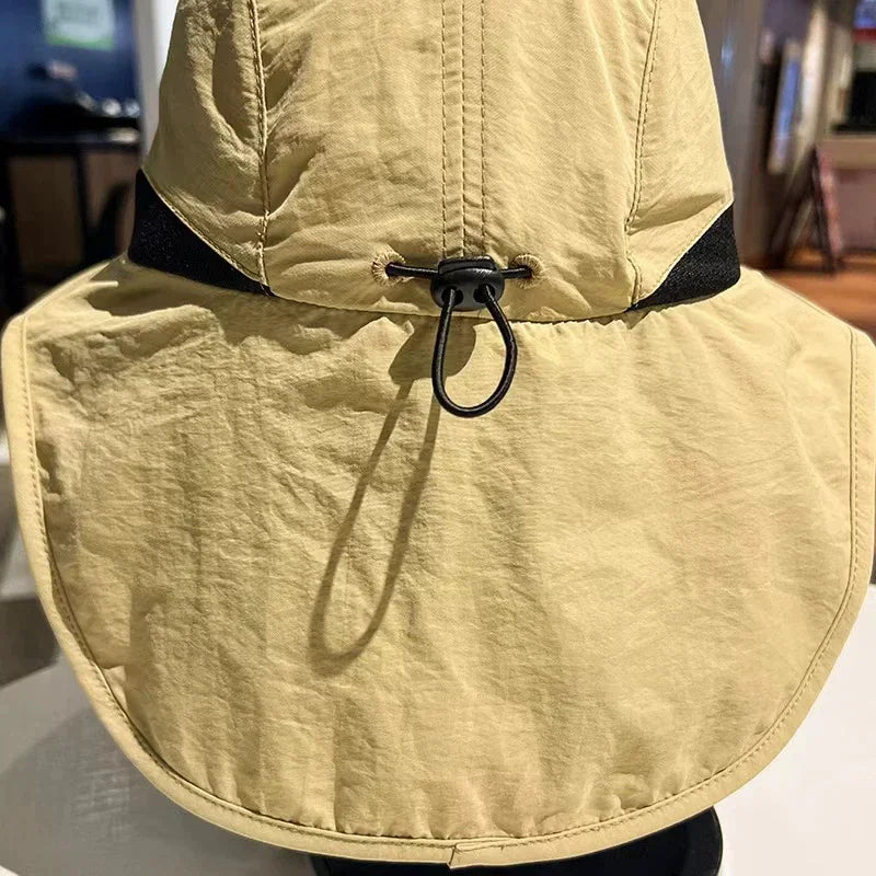 Wide Brim Mesh Breathable Sun Hat with Neck Flap | Outdoor Visor | Unisex