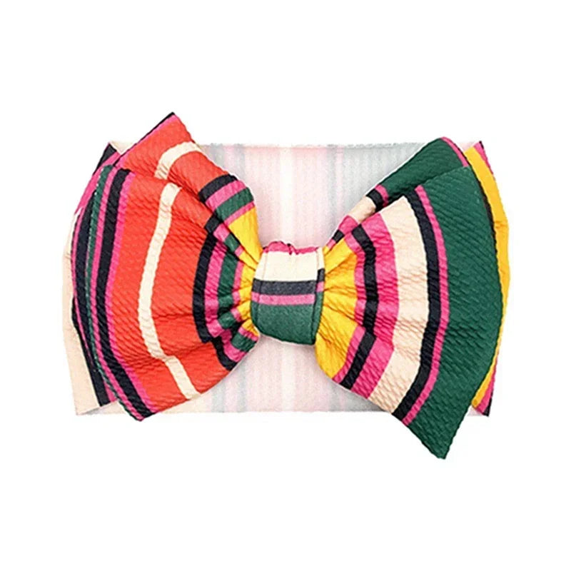 Lovely Flowers Pattern Bowknot Infant Headband Fashion Cartoon Print Bows Baby Hairband Hair Accessories Birthday Gifts