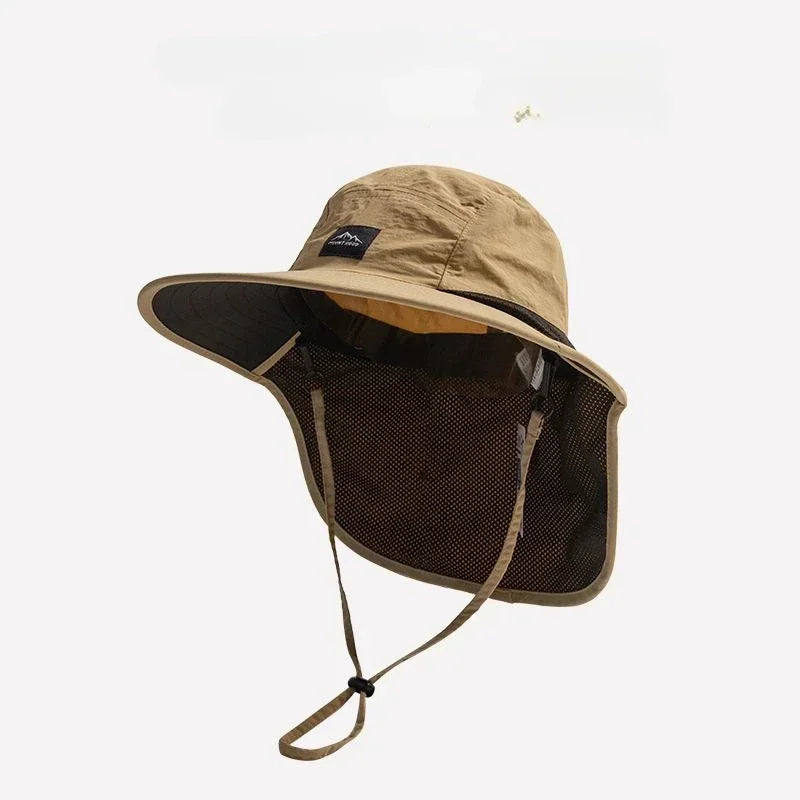 Wide Brim Mesh Breathable Sun Hat with Neck Flap | Outdoor Visor | Unisex